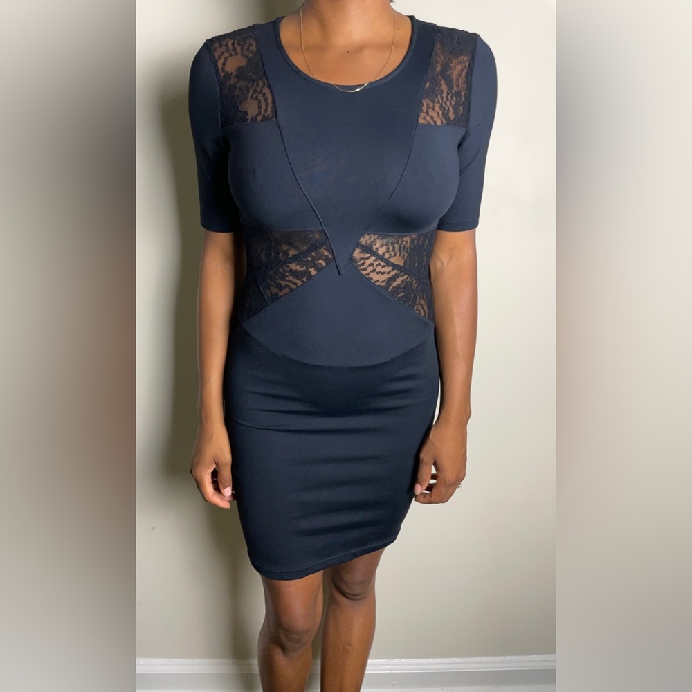 Leith Black Lace Dress